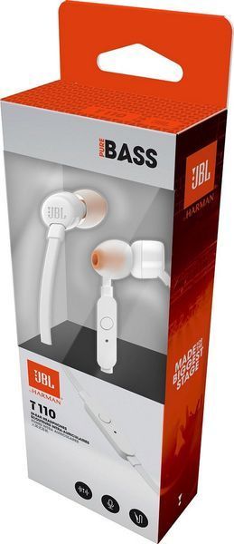 Навушники JBL T110 JBLT110WHT White 73310 фото