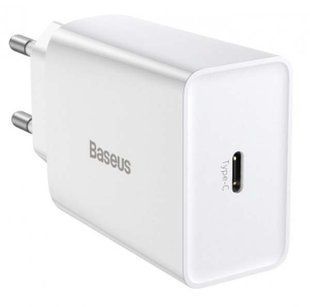 Зарядний Пристрій Baseus 20W QC 1С CCFS-SN02 White 217011 фото