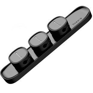 Тримач Кабелів Baseus Peas USB кабель Clip (ACWDJ-01) Black 256693 фото