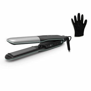 Випрямляч Rowenta Thermostyle, темп.режимів-5, 150-230С, дисплей, іонізація, кераміка, титан, чорно-сірий (SF7120E0) 373252 фото