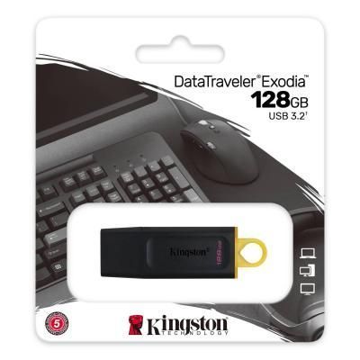 USB флеш Kingston DT Exodia 128GB Black+Yellow (DTX/128GB) 216122 фото