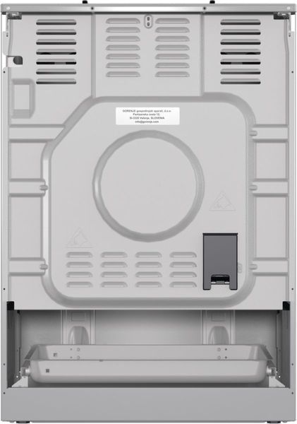 Плита Gorenje комбінована, 71л, 60x60см, дисплей, емальовані реш, програматор IconLed,нерж (GKS6C70XJ) 375925 фото