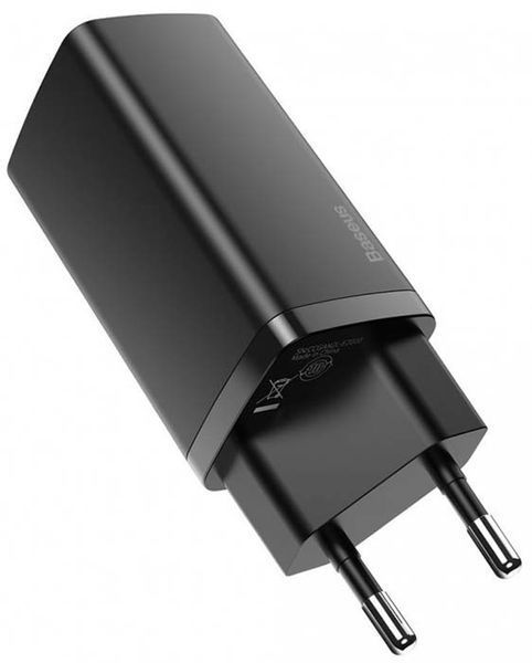 Зарядний Пристрій Baseus GaN2 Lite Quick Charger 65W (2 Type-C) (CCGAN2L-E01) Black 190747 фото