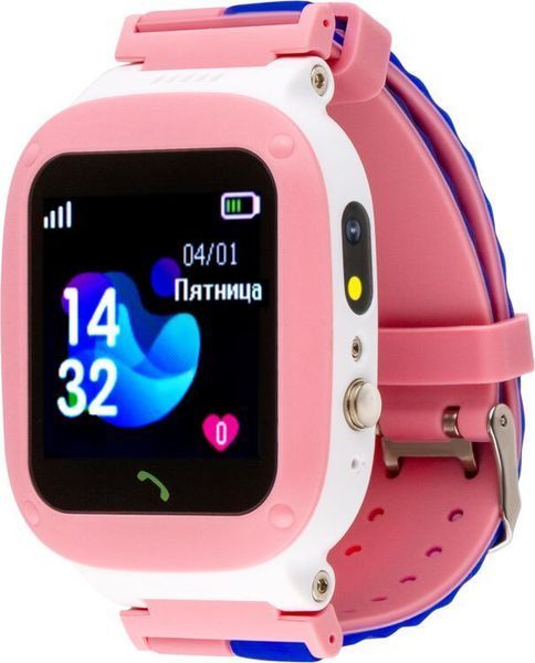 Дитячий смарт-годинник AmiGo GO004 Splashproof Camera+LED Pink 187334 фото