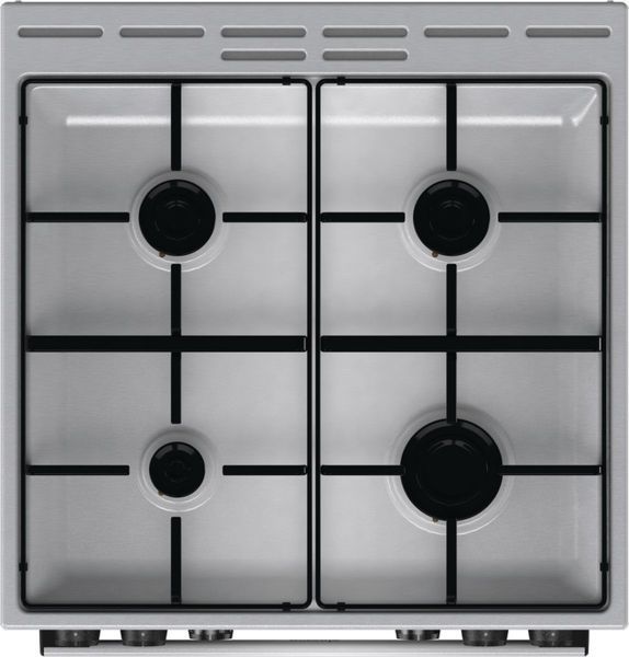 Плита Gorenje комбінована, 71л, 60x60см, дисплей, емальовані реш, програматор IconLed,нерж (GKS6C70XJ) 375925 фото