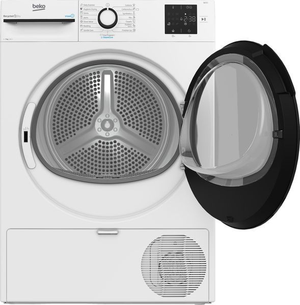 Сушильна машина Beko тепловий насос, 7кг, A++, 54.5см, дисплей, ф-ція ПАР, білий (BM3T37239WB) 373961 фото