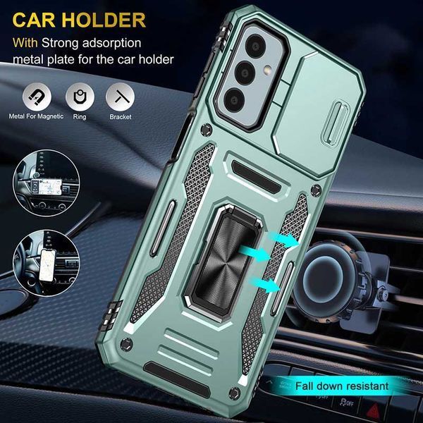 Ударостійкий чохол Camshield Army Ring для Samsung Galaxy A15 4G/5G Зелений / Light Green 286395 фото
