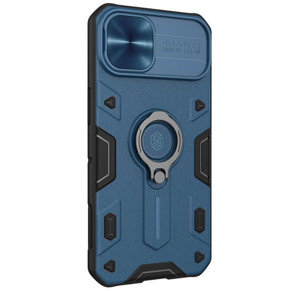 TPU+PC чохол Nillkin CamShield Armor no logo (шторка на камеру) для Apple iPhone 13 Pro Max (6.7") Синій 239057 фото