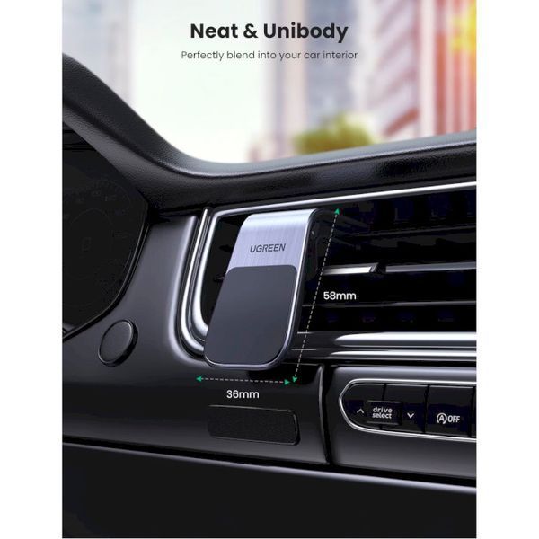 Автомобільний тримач UGREEN LP290 Waterfall-Shaped Magnetic Phone Holder (80712B) Black 314524 фото