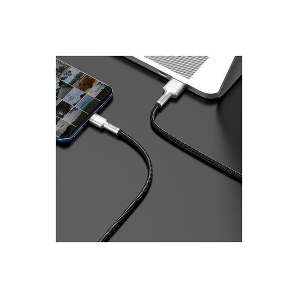 Кабель Baseus Cafule Metal Data Type-C 66W (0.25m) (CAKF000001) Black 271346 фото