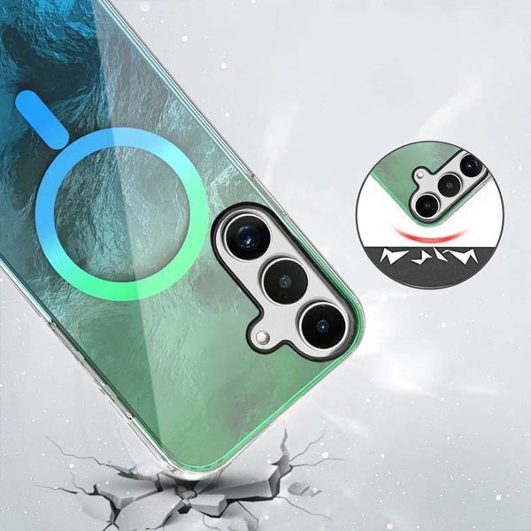 Чохол TPU Shiny Mountain (MagFit) для Samsung Galaxy S24 FE Green / Blue 377608 фото