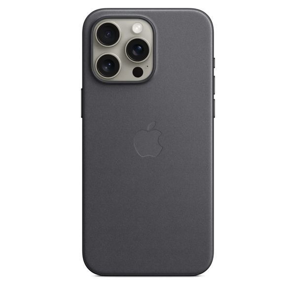Чохол-накладка Apple iPhone 15 Pro Max FineWoven Case with MagSafe - Black (MT4V3) 277225 фото