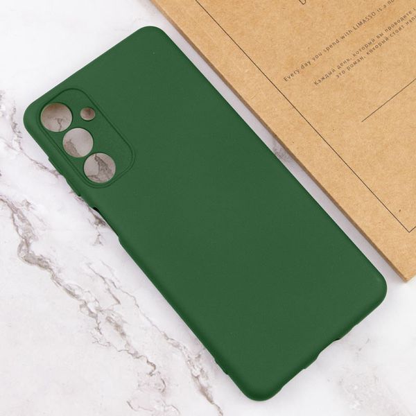 Чохол TPU GETMAN Liquid Silk Full Camera для Samsung Galaxy A24 4G Зелений / Dark green 383644 фото