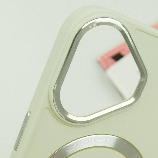 TPU чохол Bonbon Metal Style with MagSafe для Apple iPhone 16 (6.1") Білий / White 322890 фото