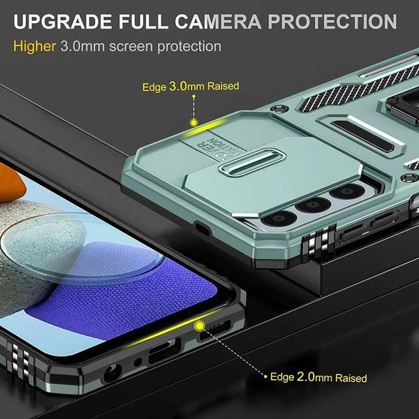 Ударостійкий чохол Camshield Army Ring для Samsung Galaxy A15 4G/5G Зелений / Light Green 286395 фото