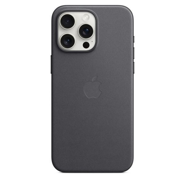 Чохол-накладка Apple iPhone 15 Pro Max FineWoven Case with MagSafe - Black (MT4V3) 277225 фото