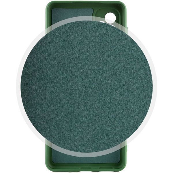 Чохол TPU GETMAN Liquid Silk Full Camera для Samsung Galaxy A24 4G Зелений / Dark green 383644 фото