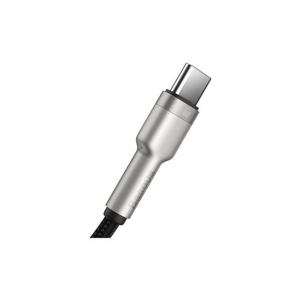 Кабель Baseus Cafule Metal Data Type-C 66W (0.25m) (CAKF000001) Black 271346 фото