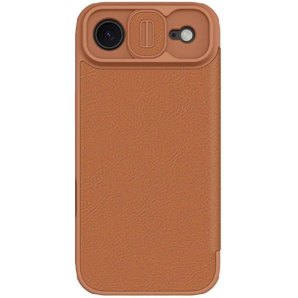 Шкіряний чохол-книжка Nillkin Qin Pro Camshield для Apple iPhone 17 Air (6.5") Brown 401086 фото