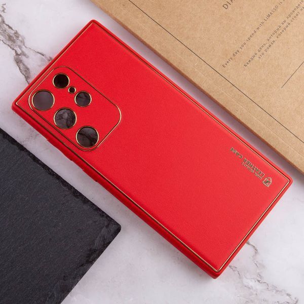 Шкіряний чохол Xshield для Samsung Galaxy S23 Ultra Червоний / Red 265103 фото