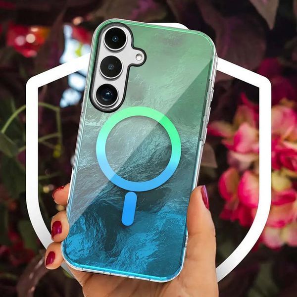 Чохол TPU Shiny Mountain (MagFit) для Samsung Galaxy S24 FE Green / Blue 377608 фото