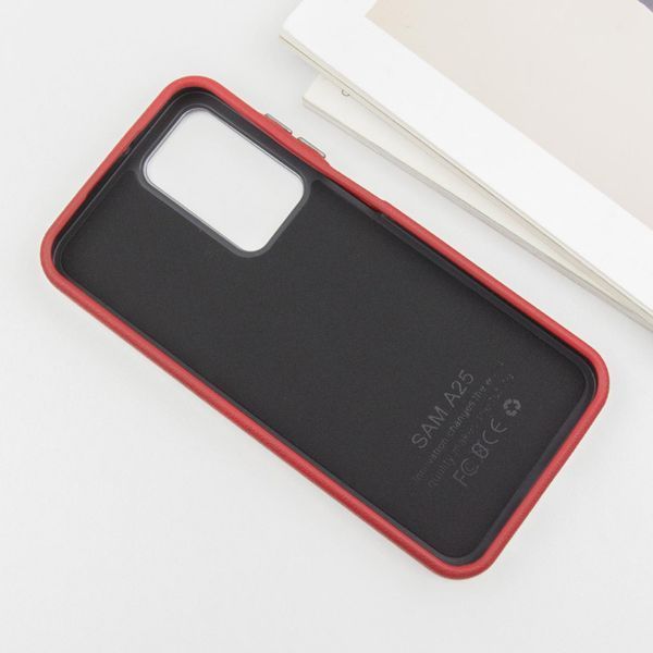 Шкіряний чохол Leather Case Metal Buttons для Samsung Galaxy A25 5G Red 341408 фото