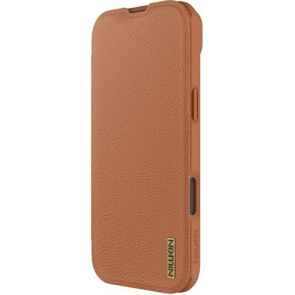 Шкіряний чохол-книжка Nillkin Qin Pro Camshield для Apple iPhone 17 Air (6.5") Brown 401086 фото