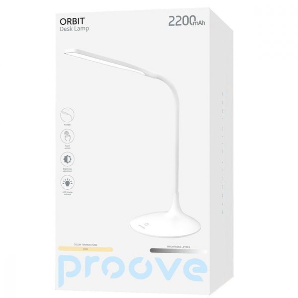 Настільна лампа Proove Orbit 2200 mAh (DLMP07002002) white 346326 фото