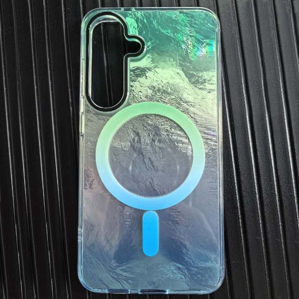 Чохол TPU Shiny Mountain (MagFit) для Samsung Galaxy S24 FE Green / Blue 377608 фото