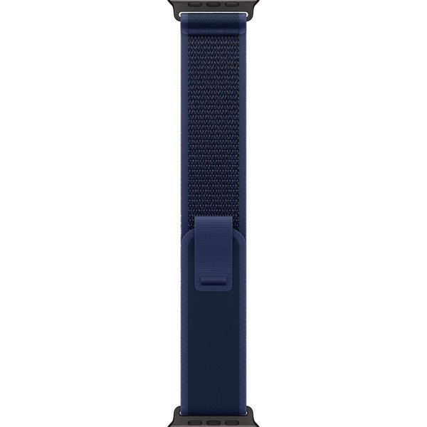 Ремінець Apple Watch Trail Loop Band M/L Для Watch 49mm - Black Titanium Finish - Blue (MYQ83) 330544 фото