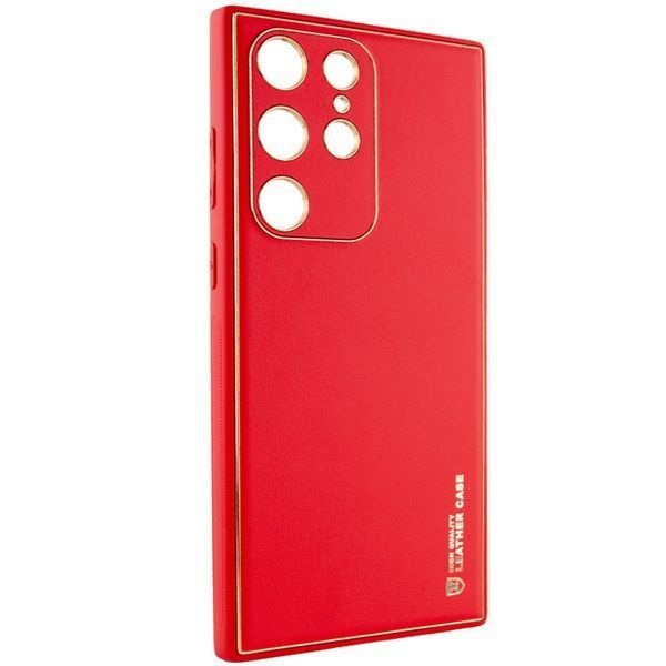 Шкіряний чохол Xshield для Samsung Galaxy S23 Ultra Червоний / Red 265103 фото