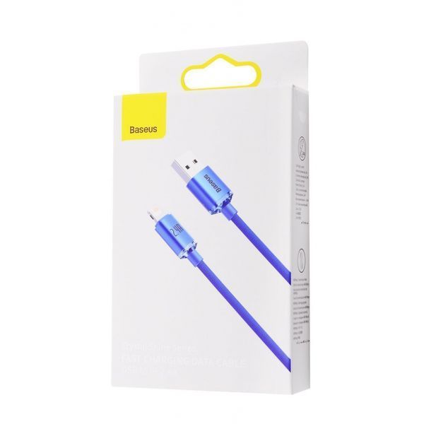 Кабель Baseus Crystal Shine Series Fast Charging Data USB кабель USB To IP 2.4A 1.2m (CAJY001104) Pink 260563 фото
