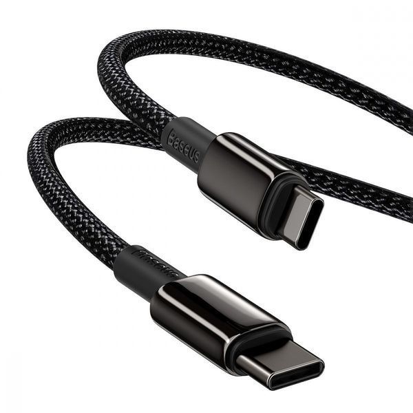 Кабель Baseus Tungsten Gold Type-C To Type-C 100W (CATWJ-01) Black 1m 244327 фото