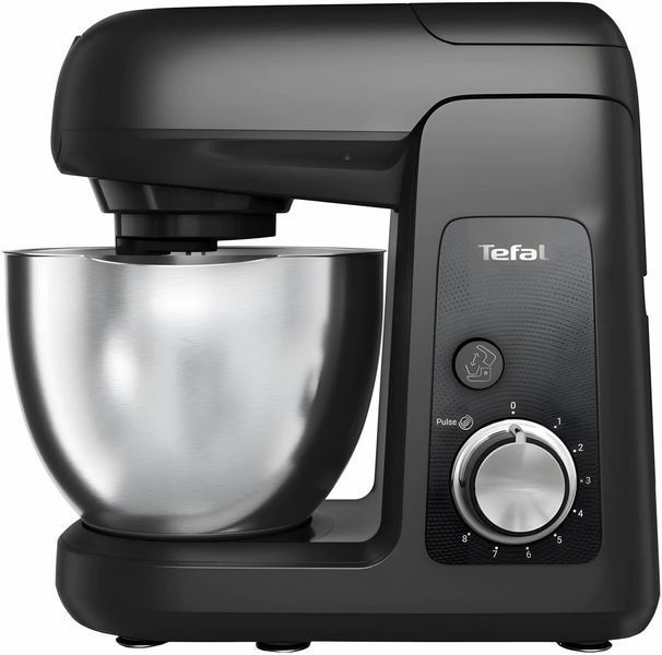 Кухонна машина Tefal Bake Partner 1100Вт, чаша-метал, корпус-пластик, насадок-8, чорний (QB525838) 368726 фото