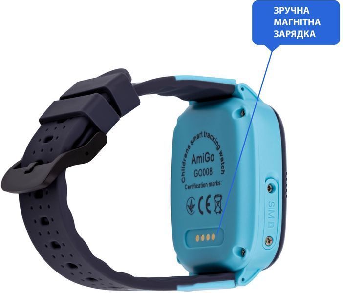 Смарт-часы для детей AmiGo GO008 MILKY GPS WIFI Blue 318563 фото