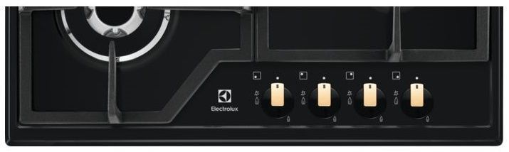 Варильна поверхня Electrolux газова, 60см, чавун, чорний матовий (KGS6436RK) 367894 фото