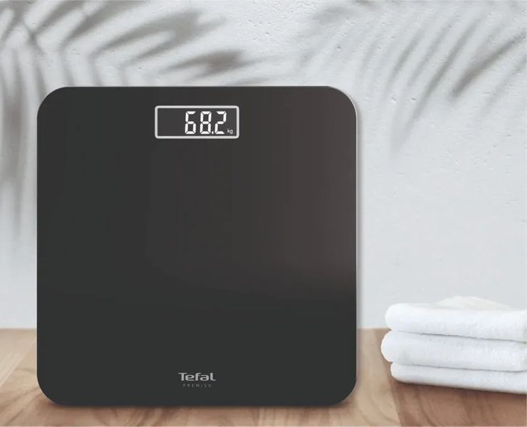 Ваги Tefal підлогові Premiss, 160кг, AAAx2 в комплекті, скло, чорний 394809 фото
