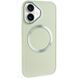 TPU чохол Bonbon Metal Style with MagSafe для Apple iPhone 16 (6.1") Білий / White 322890 фото 4