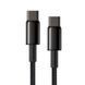Кабель Baseus Tungsten Gold Type-C To Type-C 100W (CATWJ-01) Black 1m 244327 фото 13
