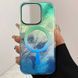 Чохол TPU Shiny Mountain (MagFit) для Apple iPhone 14 Pro (6.1") Green / Blue 354425 фото 2