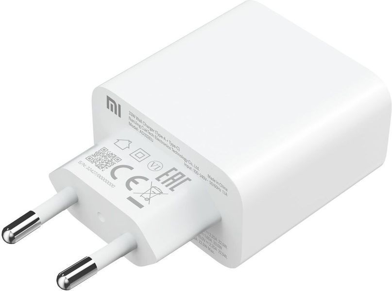 Зарядний Пристрій Xiaomi 33W C+U (BHR4996GL) White 224683 фото