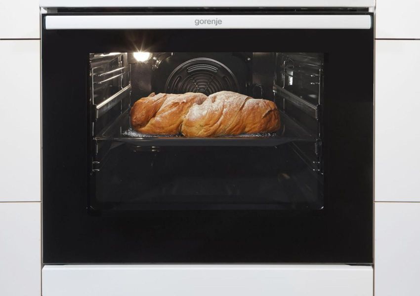 Плита Gorenje комбінована, 71л, 60x60см, дисплей, емальовані реш, програматор IconLed,нерж (GKS6C70XJ) 375925 фото