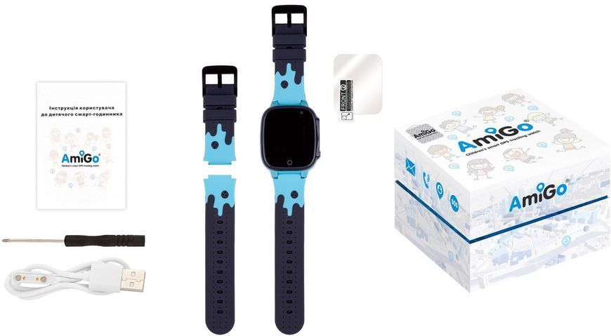 Смарт-часы для детей AmiGo GO008 MILKY GPS WIFI Blue 318563 фото