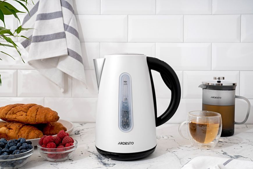 Електрочайник Ardesto 1.7л, Strix, метал, білий (EKL-F300W) 366697 фото