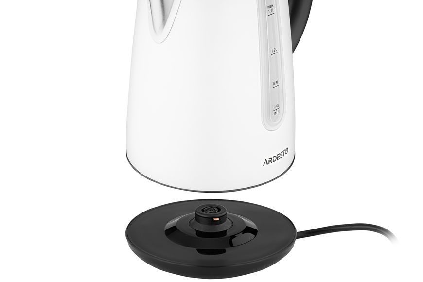 Електрочайник Ardesto 1.7л, Strix, метал, білий (EKL-F300W) 366697 фото