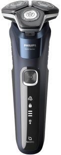 Бритва електр. Philips роторна Series 5000, 9Вт, бритв.головок-3, Li-Ion, сух.+волог., тример, синій (S5885/10) 368803 фото