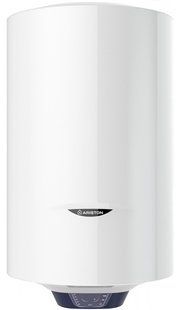 Водонагрівач електр. Ariston круглий BLU1 ECO PL DRY, 80л, 1,8кВт, сухий тен, мех. кер-ння, B, Італія, білий 363498 фото