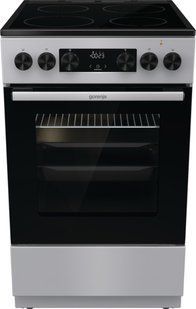 Плита Gorenje електрична склокерамічна, 70л, 50x60см, дисплей, програматор, сірий (GEC5C41SG) 374404 фото