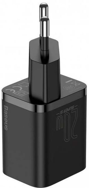 Зарядний Пристрій Baseus Super Silicone PD Charger 20W (1Type-C) (CCSUP-B01) Black 190749 фото