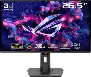 Монітор Asus 26.5" ROG Strix XG27ACDNG 2xHDMI, DP, USB-C, 3xUSB, OLED, 2560x1440, 360Hz, 0.03ms, DCI-P3 99%, AdaptiveSync, Pivot, HDR400 365990 фото